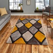 Noble House Rugs NH9247 Grey Yellow