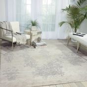 Silk Shadows Rugs SHA14 in Ivory and Silver