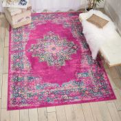 Passion Traditional Medallion Persian Rugs PSN03 in Fuchsia