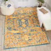 Passion Rugs PSN07 in Teal and Sun