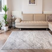 Onyx ONX06 Abstract Rugs in Silver Grey