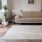 Onyx ONX08 Abstract Rugs in Silver Beige