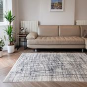 Onyx ONX11 Abstract Rugs in Silver Grey