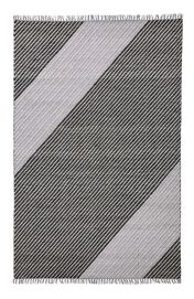Oslo OSL701 Wool Stripe Rugs in Onyx Grey