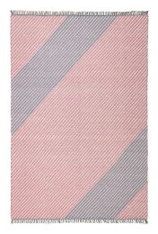 Oslo OSL701 Wool Stripe Rugs in Peony Pink