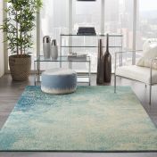 Passion PSN10 Abstract Modern Rugs in Navy Light Blue