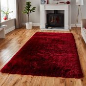 Polar PL95 Shaggy Rugs in Ruby Red