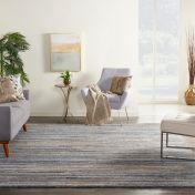 Plateau PAE01 Blue Abstract Rug By Nourison