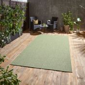 POP Plain Indoor Outdoor Boho Rug in Light Green