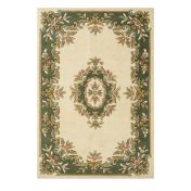 Royal Aubusson Traditional Wool rugs in Green Cream