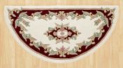 Royal Aubusson Half Moon rugs in Red Cream