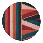 Sahara Round Rugs 56105 by Ted Baker in Burgundy