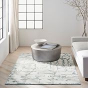 Sculptural SCL01 Teal Abstract Rug by Calvin Klein