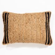Snowdonia Rectangular Jute Cushion with Cotton Back By Esselle