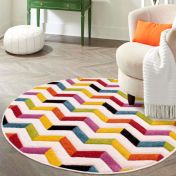 Ultimate Rug Spectra Coral Multicoloured Circle Rug