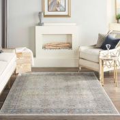 Starry Nights Traditional Medallion Rug STN08 in Grey