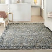 Starry Nights Traditional Medallion Rug STN10 in Grey Navy