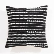 Sutton Square Lines & Bobbles Black Cushion By Esselle