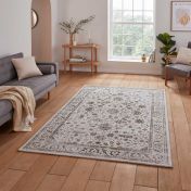 Think Rugs Creation 50112 Grey Gold Traditional Super Soft Rug
