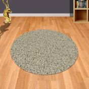 Twilight Speckled Shaggy Circle Rugs 39001 6611 in Linen