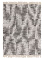 Vigo Flatweave Geometric Boho Jute Wool Rugs in Grey