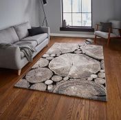 Woodland Rugs 6318 in Grey and Black