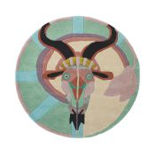Zodiac Capricorn Star Sign Circle Round Wool Rugs 162005 by Ted Baker